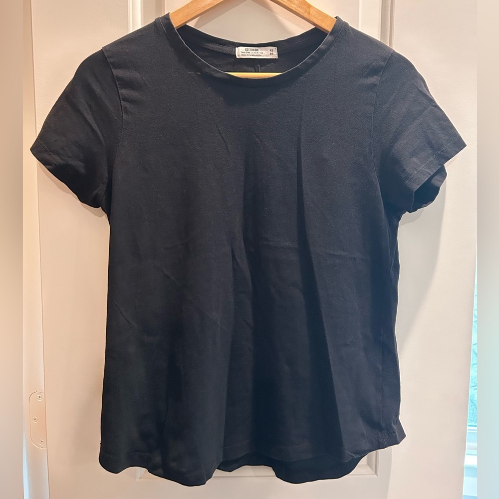 Cotton on black shirt